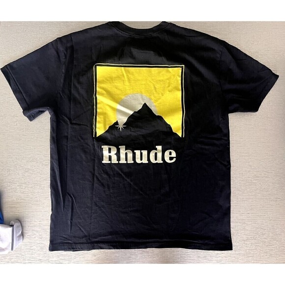 RHUDE Moonlight Black Logo T Shirt Size Large - Picture 5 of 8